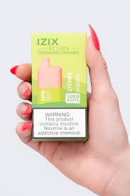 izix 5000 puff peach flavour vape